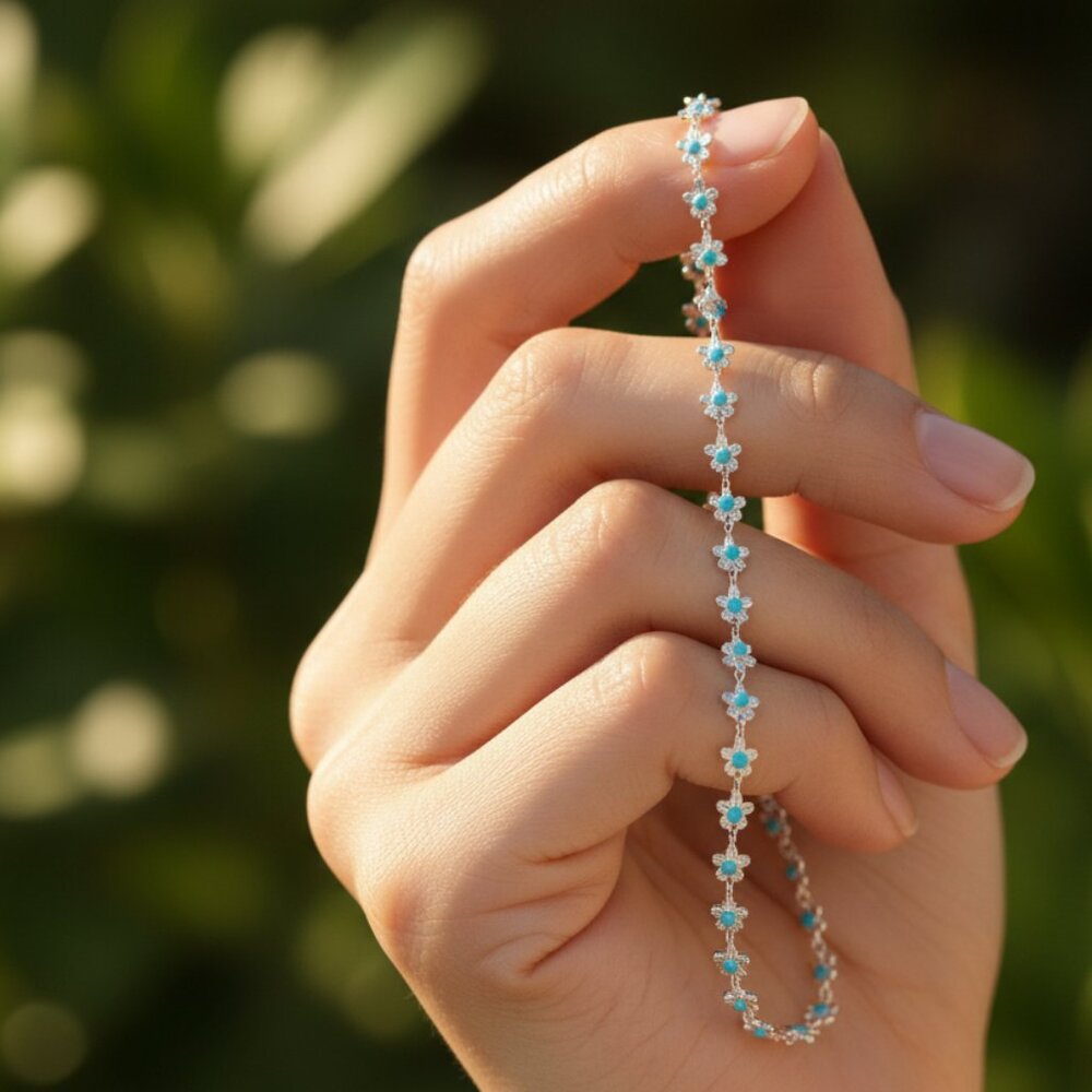Dainty Anklet for Women – Elegant Everyday Jewelry & Perfect Gift | MLCRC1064 - Picture 5 of 5